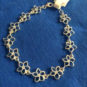 NWT K & W Sterling Silver 10mm Flower Bracelet